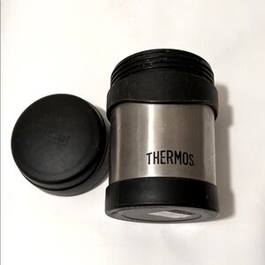 Thermos Black and Silver Insulated Jar
